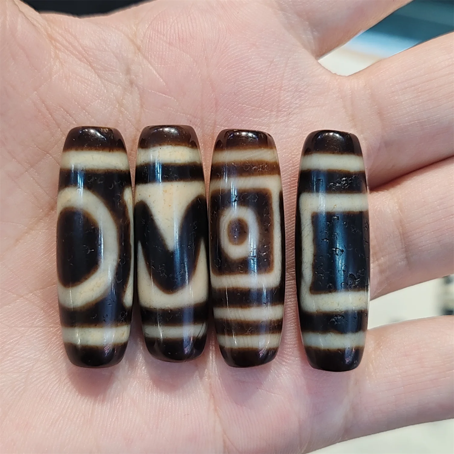 1 шт./лот натуральный Старый Агат Dzi старый материал зуб желтый 30 мм выветривающие