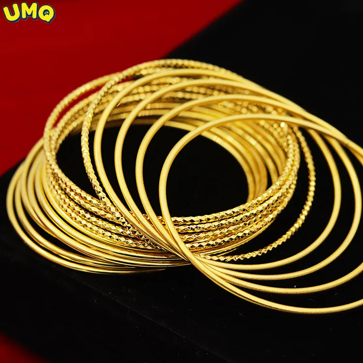 

Латунный браслет из чистого 24-каратного золота с имитацией тонкой нитки, Женское кольцо в богемном стиле с закрытым ртом для стирки, ювелирн...