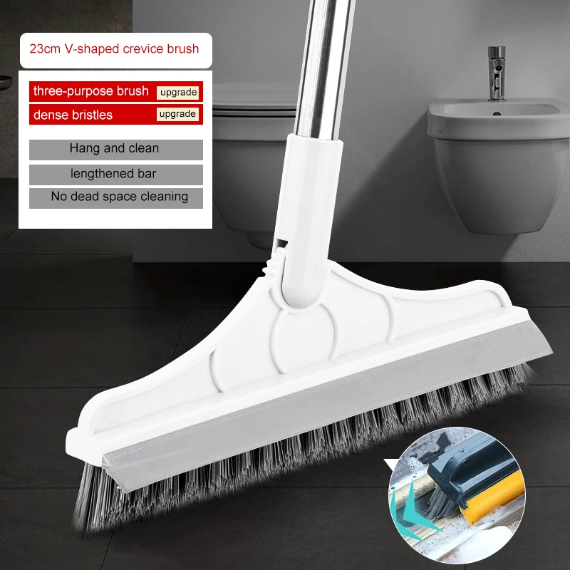 

2 In 1 Floor Bursh Bathroom Floor Seam Brush Long Handle Removable Cleaning Brush Household Cleaning Dead Spots Tool Limpeza