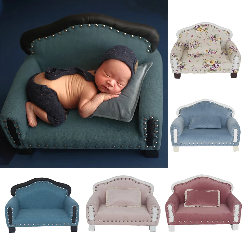 Newborn Photography Props Sofa Baby Couch Chair Posing Bed Baby Crib Studio Posing Sofa Photoshot Props Boy Photography Bed