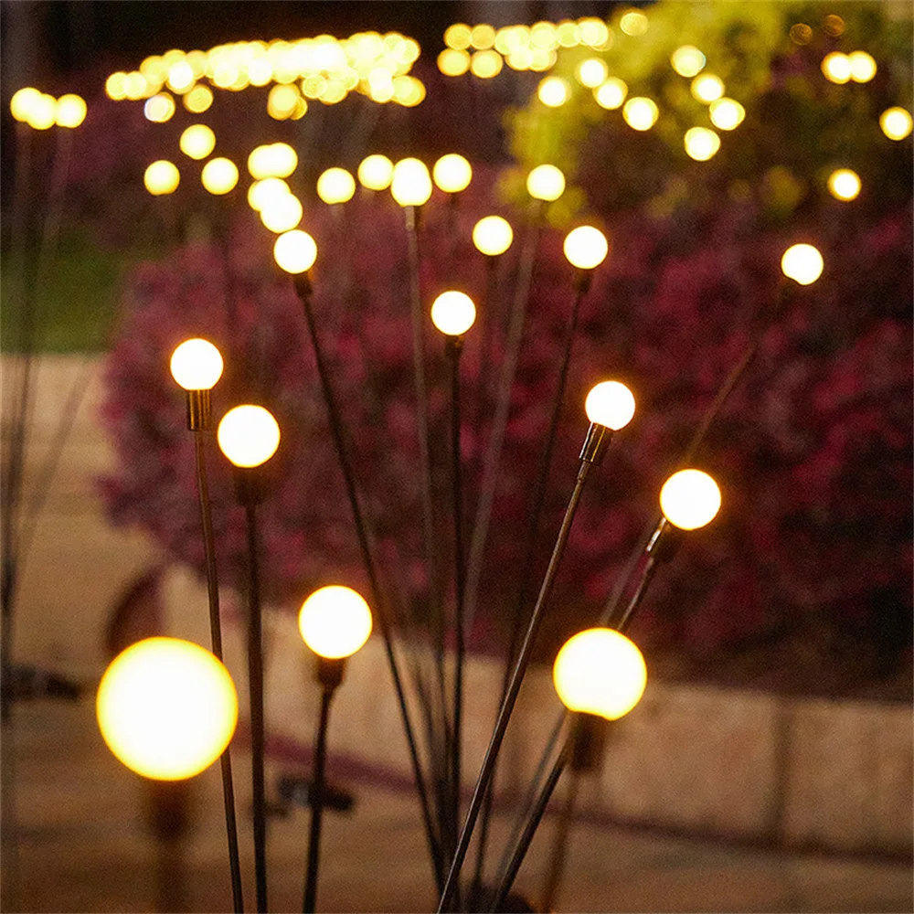 Solar Firework Firefly Lamp LED Light Outdoor Lawn Garden Light Landscape Lights for Home Camping Exterior Decor Solar Light