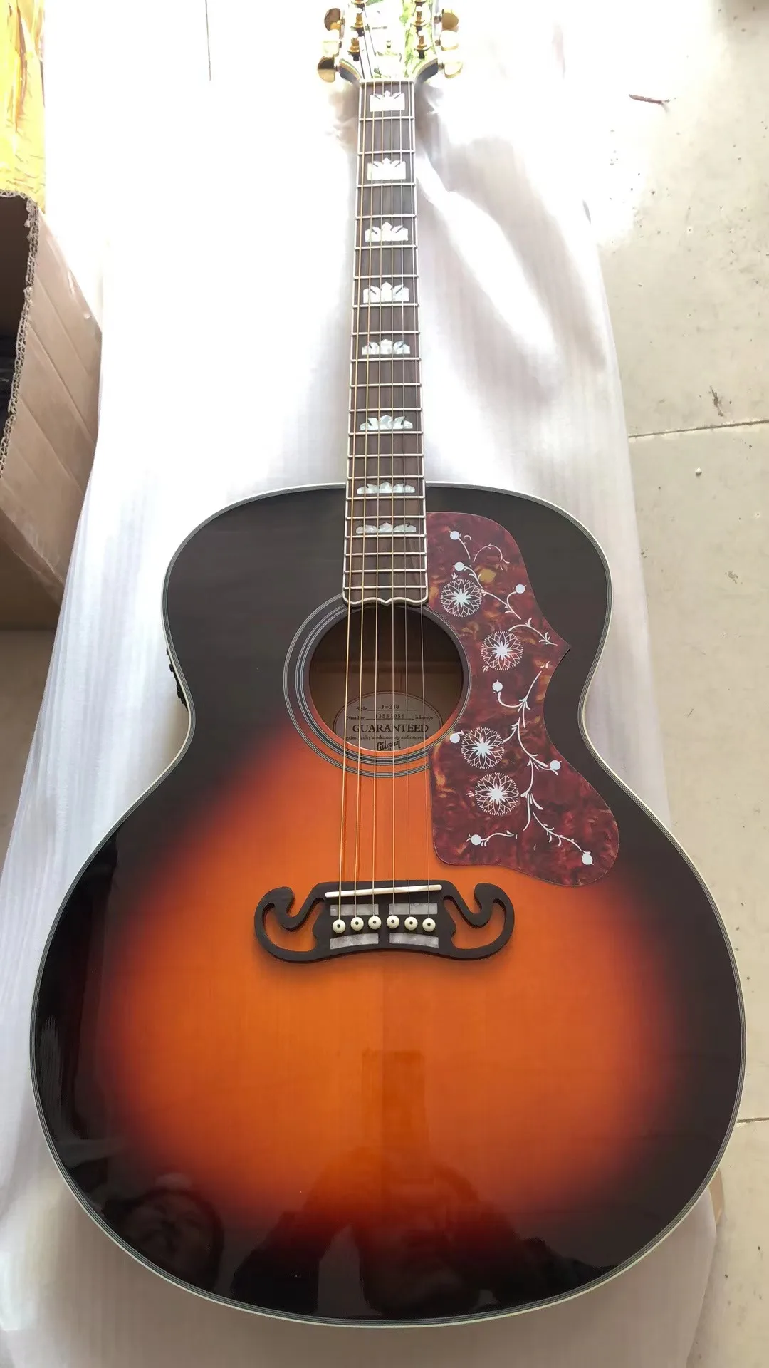 

Sunburst 6 Strings Acoustic Guitar Semi-Hollow Body Free Delivery