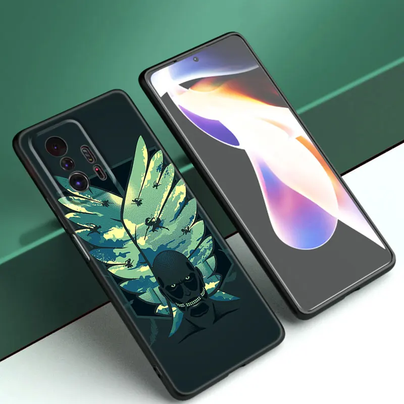 anime attack on titan logo phone case for xiaomi mi poco x3 nfc gt m4 m3 12 11t 10t pro a3 11 lite ne 5g 12x 11i f3 black cover free global shipping