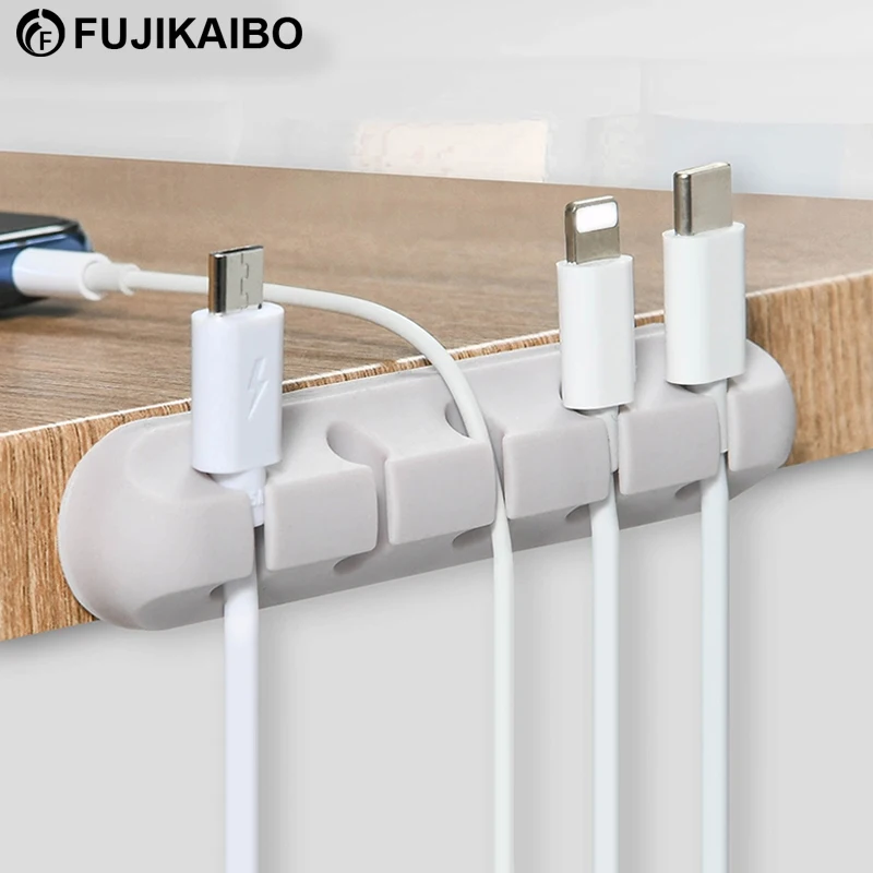 Органайзер для кабеля устройство намотки USB настольные зажимы управления