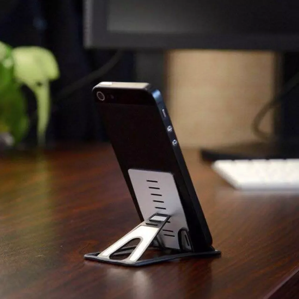

Stand Portable Base Adjustable Black Phone Holder Accessories Desk Rack Support Durable Universal Bracket Aluminum Alloy Card