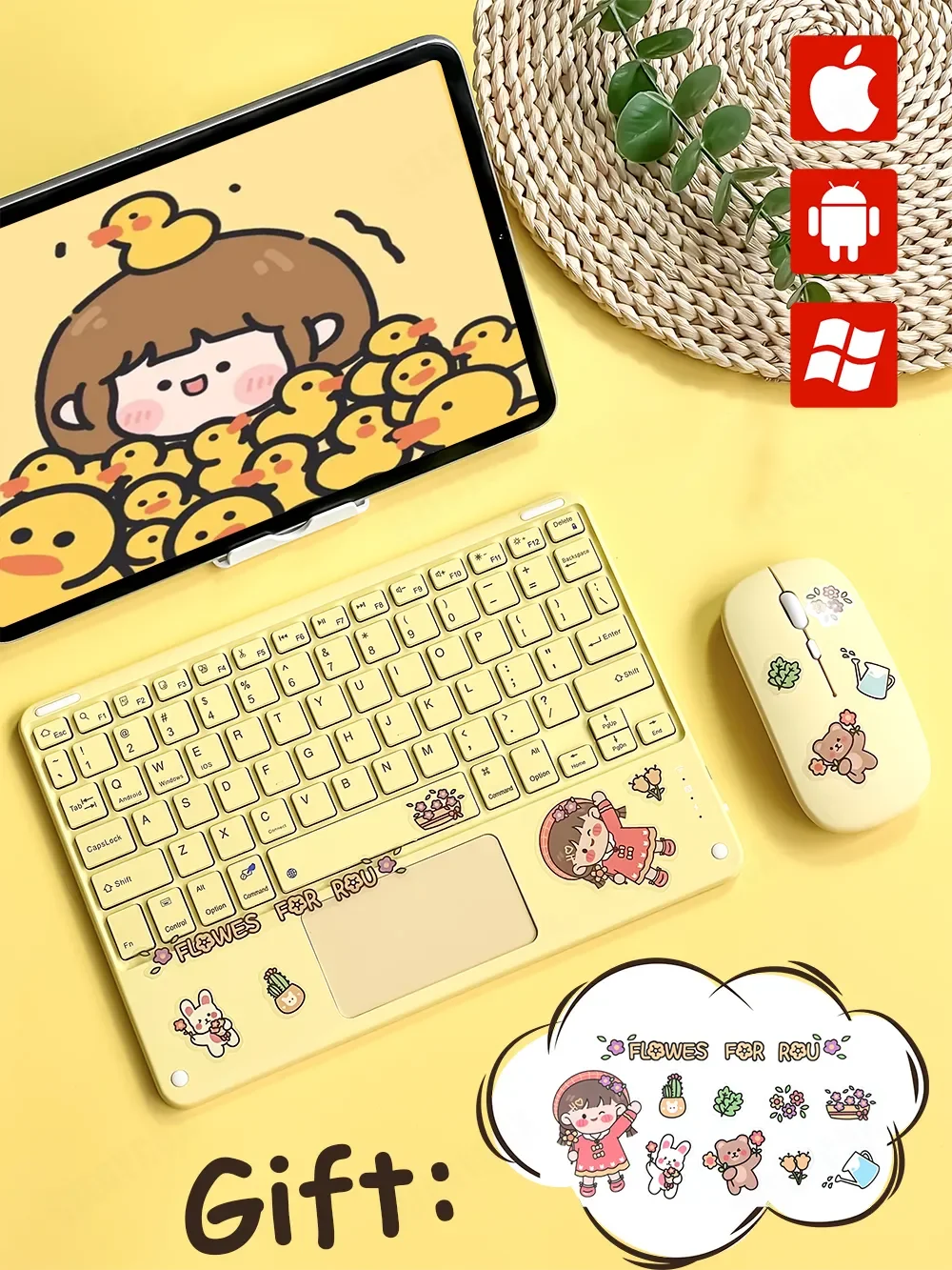 

For Android IOS Windows For iPad Keyboard Mouse Wireless Bluetooth Teclado Pro Air for Xiaomi 9 10 11 inch