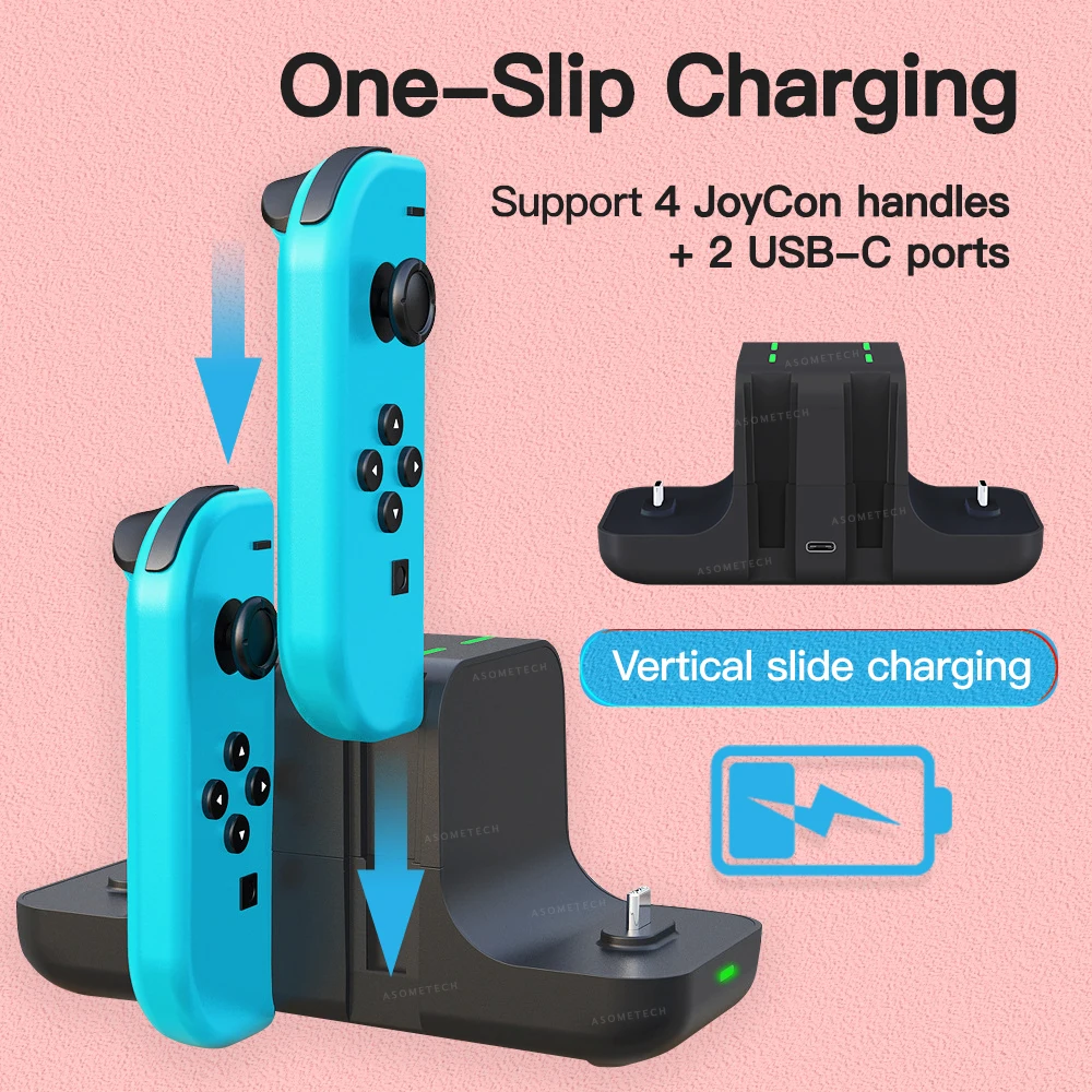 6 in 1 Fast Charger Dock for Nintendo Switch Console Joy-con Controller Charging Dock Station DC5V/2A NS Switch & OLED & Lite images - 6