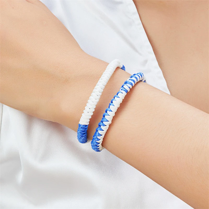 Очаровательный браслет с цветной веревкой и флагом Палестины Израиля для женщин