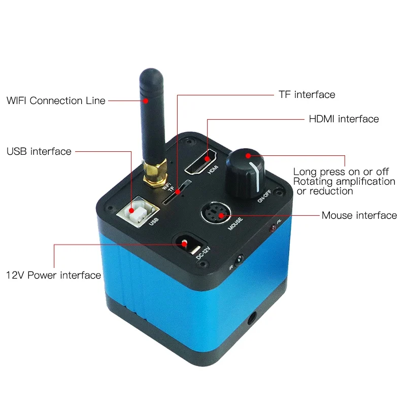 2019 новейшая бинокулярная камера с 8-дюймовым ЖК-монитором и Wi-Fi HD USB микроскопом