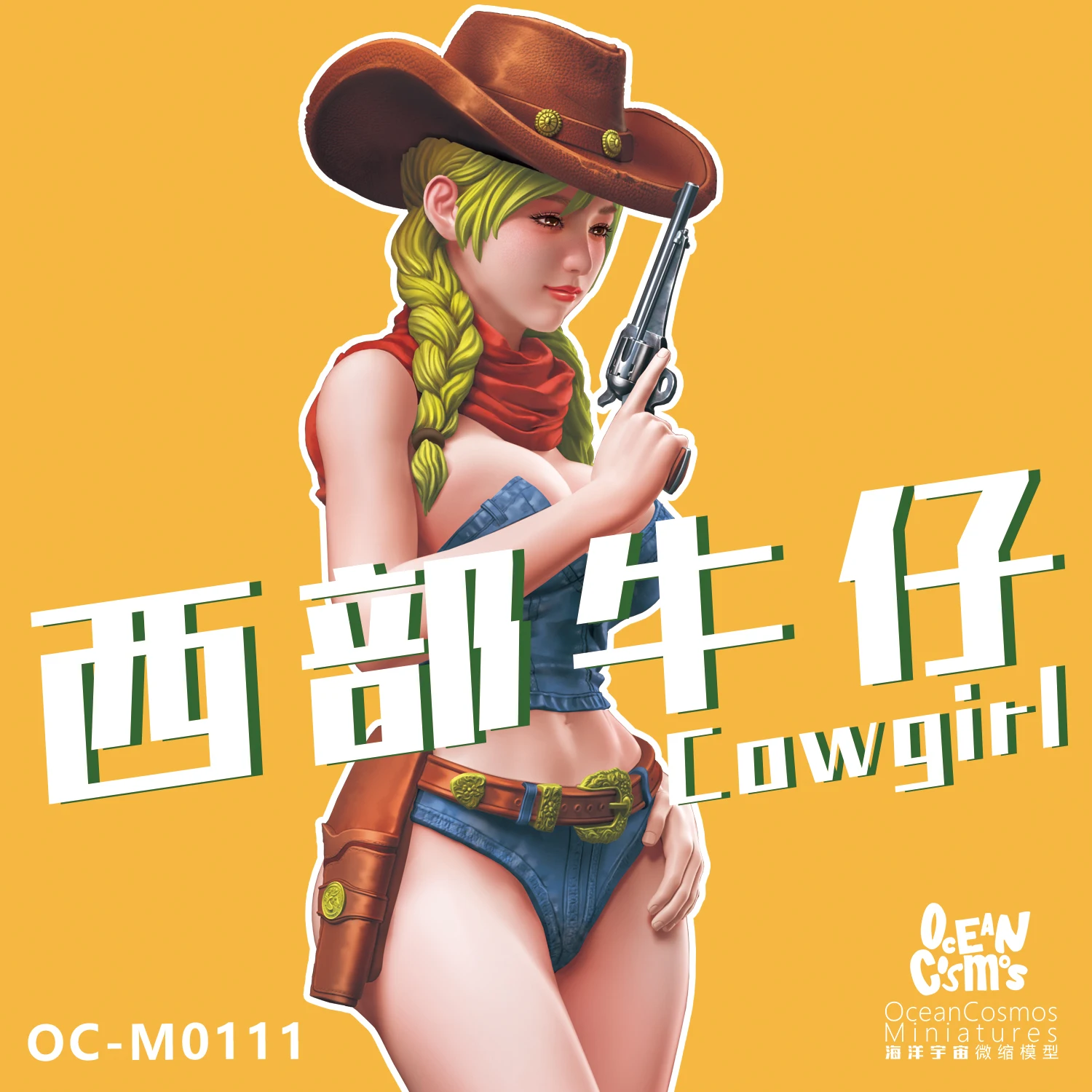 

OceanCosmos miniatures, Original, Cowgirl, 1/35 1/12 1/24, Sexy girl, Film Theme, Resin unpainted Model kit figure GK