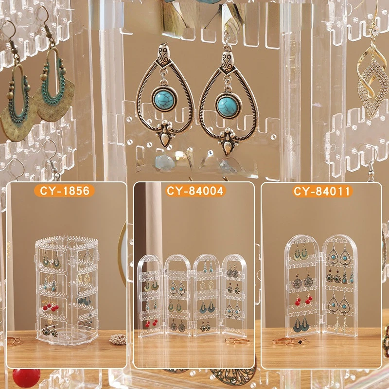 Multi Layer Rotary Earring Display Rack, Commercial Large Capacity Decorative Jewelry Double Head Stud Storage Rack Is Optional