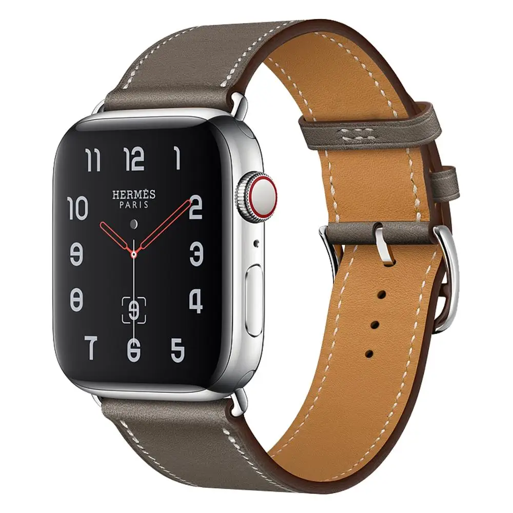 High quality Leather loop for iWatch 40mm 44mm Sports Strap Single Tour Band for Apple Watch 42mm 38mm Series 1 2 3 4 5 6 SE