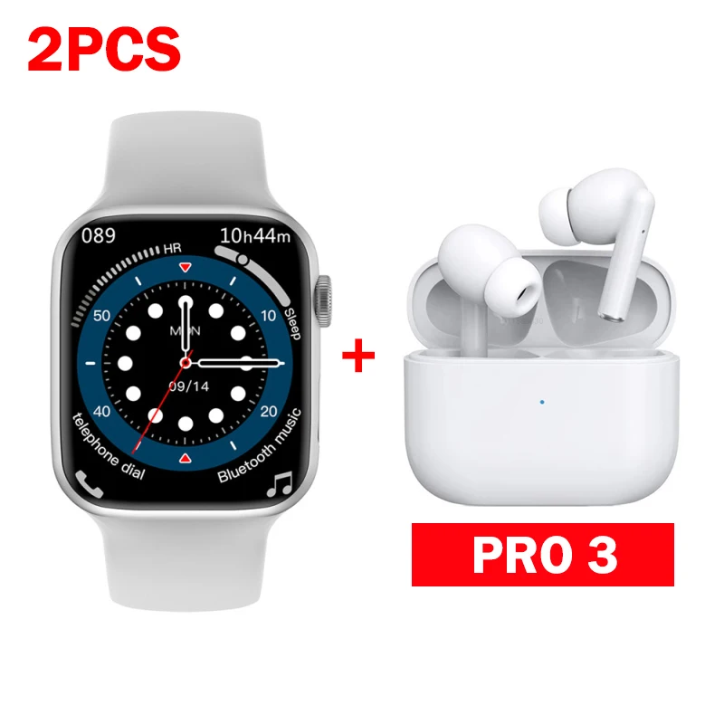 

2/3 шт. W27 Pro NFC Bluetooth Вызов Беспроводная зарядка пользовательский набор спортивные Смарт-часы + Bluetooth наушники