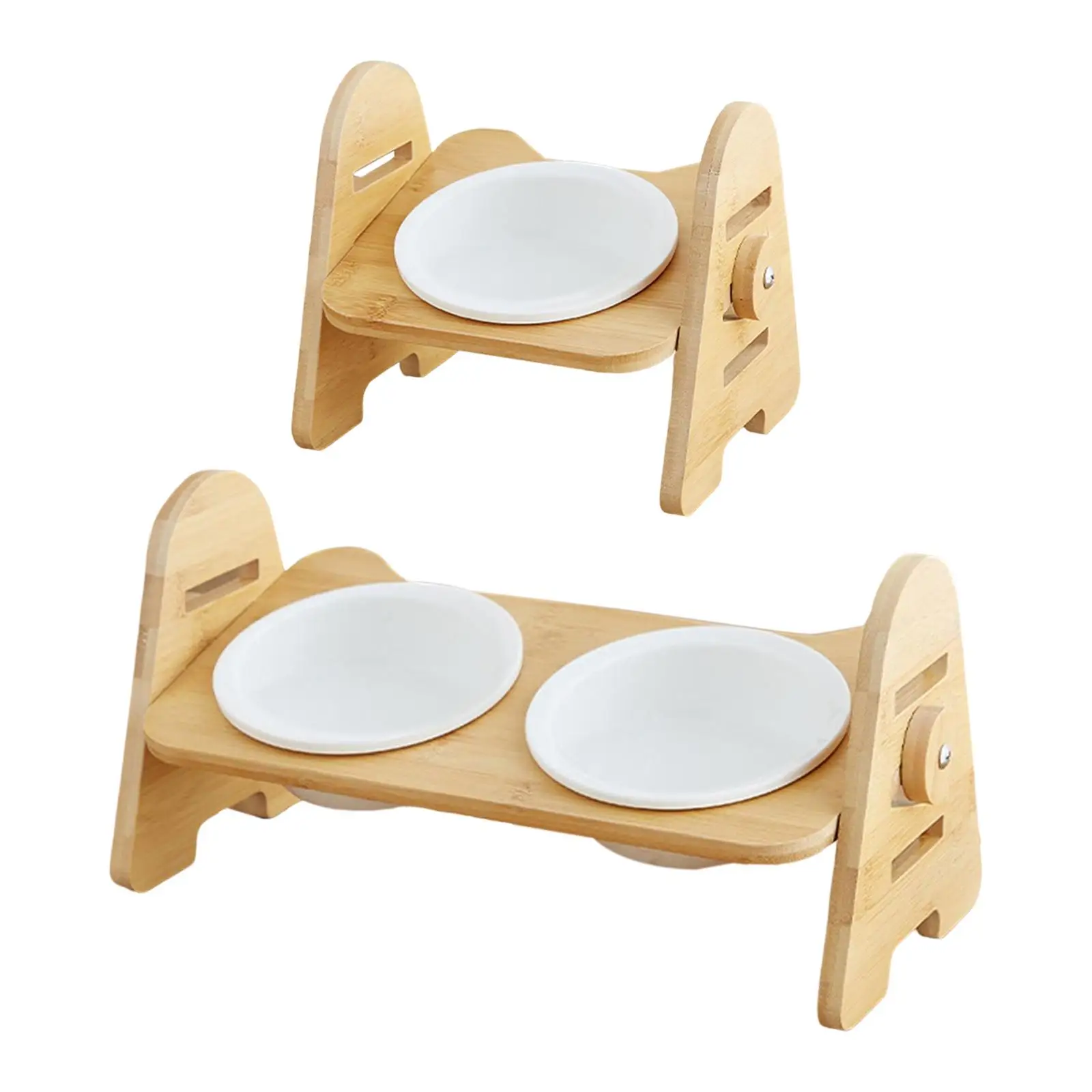

Cat Dog Bowl, 15° Raised, Neck Protective Bowl, Adjustable Height Drinking