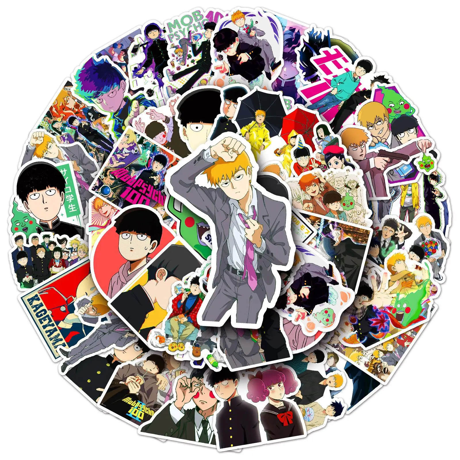 50/30/10 шт. Kageyama Shigeo Reigen Arataka Dimple Hanazawa Teruki популярные аниме 2D периферийные наклейки