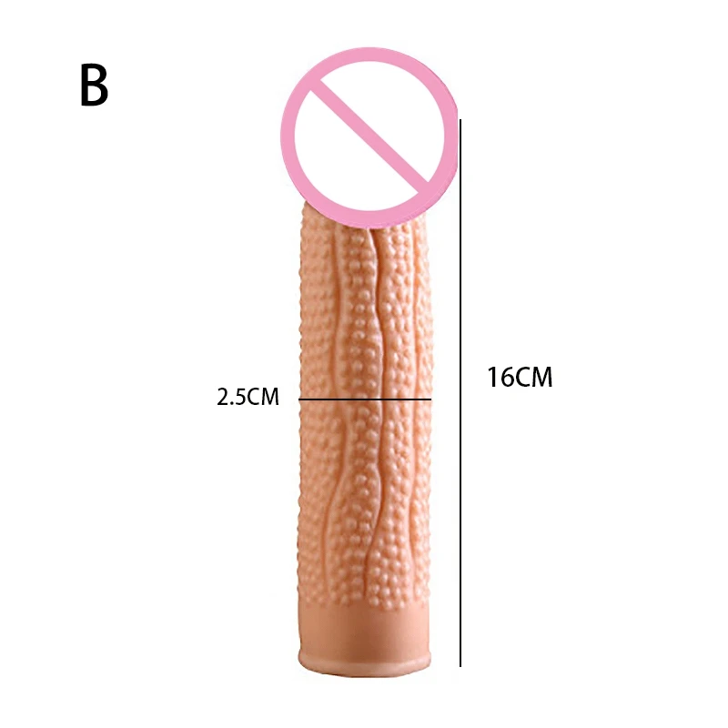 Высокоэластичный удлинитель для пениса 4 размера многоразовые силиконовые