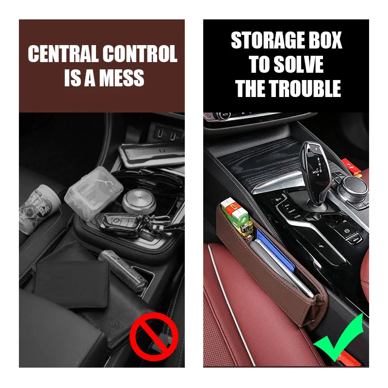 Кожаная сумка-Органайзер на автомобильное сиденье с разрезом