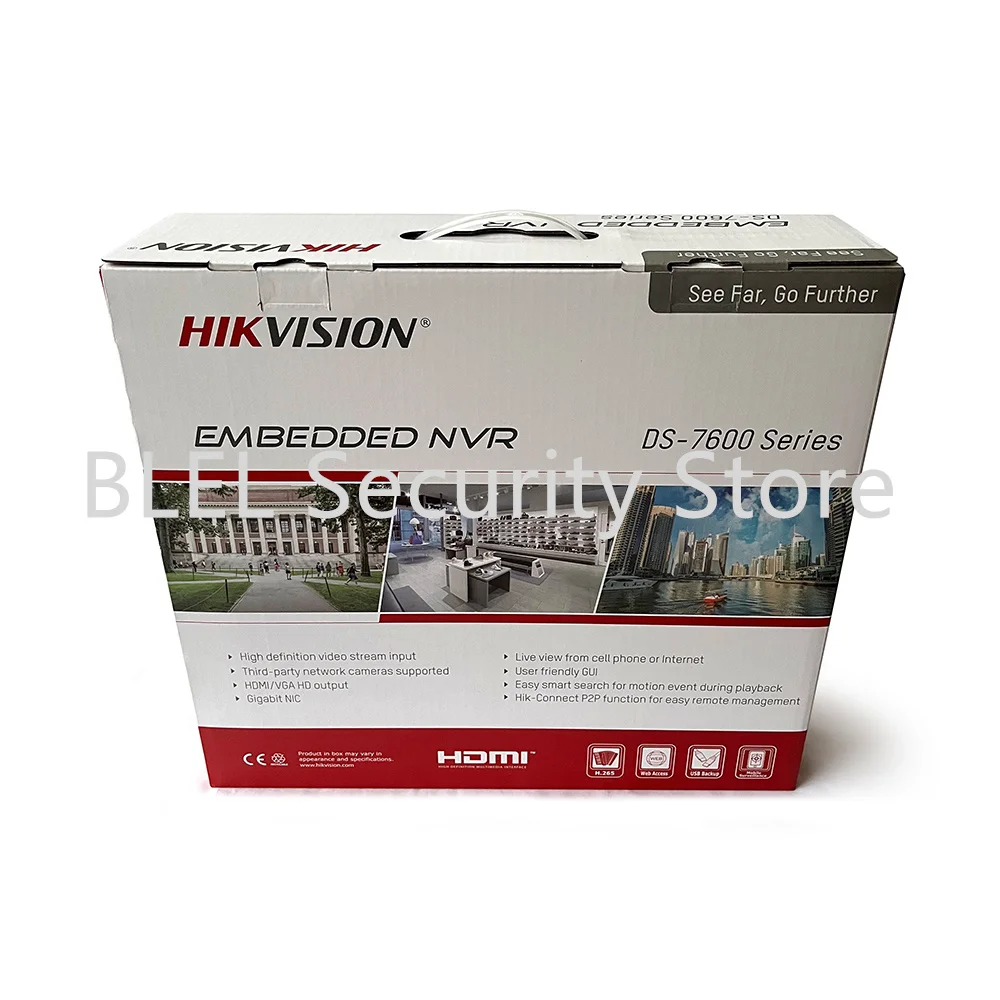 

Hikvision NVR DS-7608NI-Q2/8P DS-7616NI-Q2/16P 8/16CH POE NVR 8MP 4K H.265 + 2 SATA для POE IPC сетевой видеорегистратор