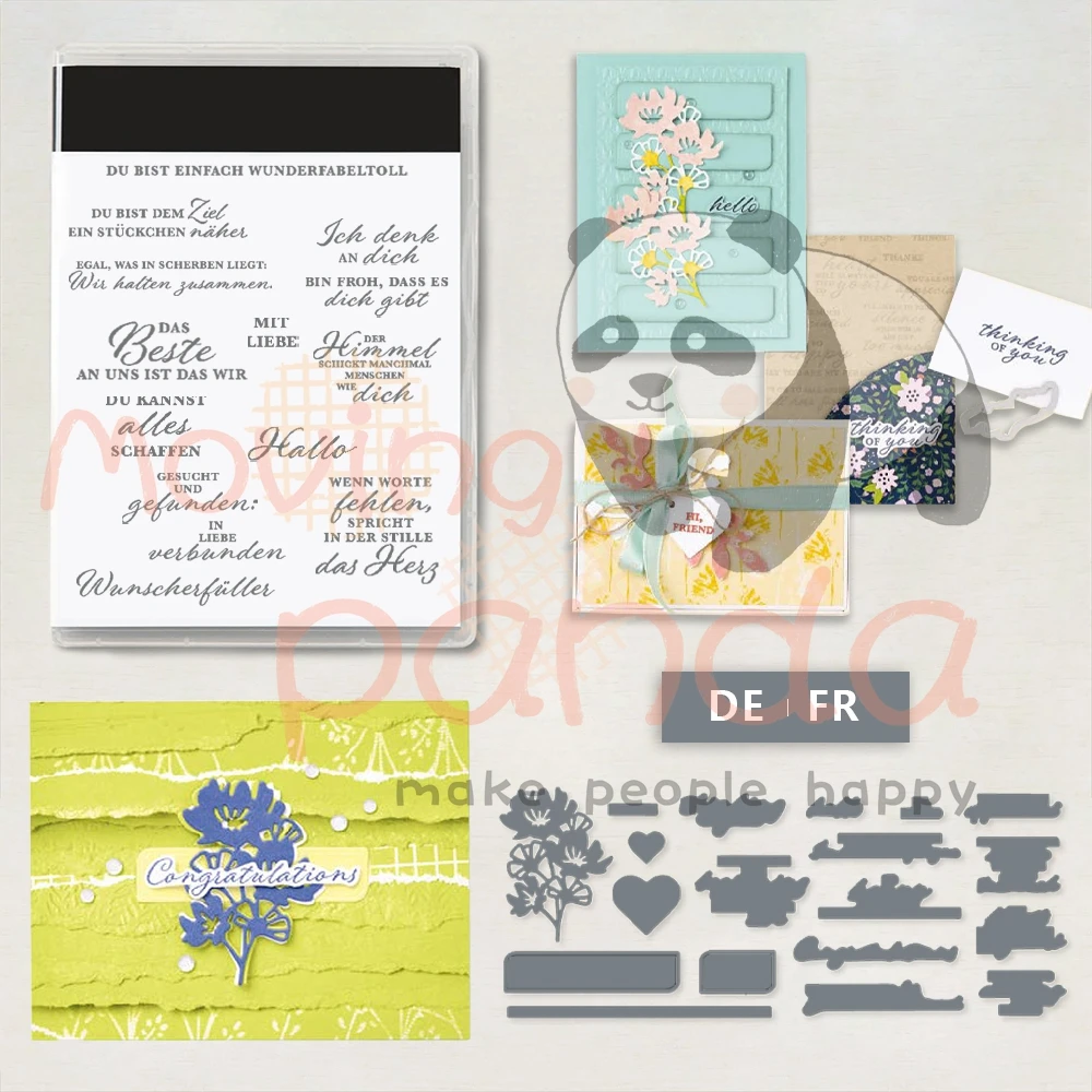 

MP727 Language Blessing Metal Cutting Die And Stamps For Diy Scrapbook Album Decoration Embossed Paper Card Process Die Cut