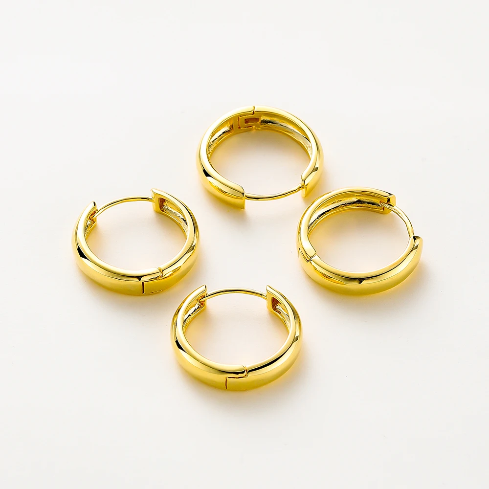 4 шт./партия, круглые серьги 14 к 18 К