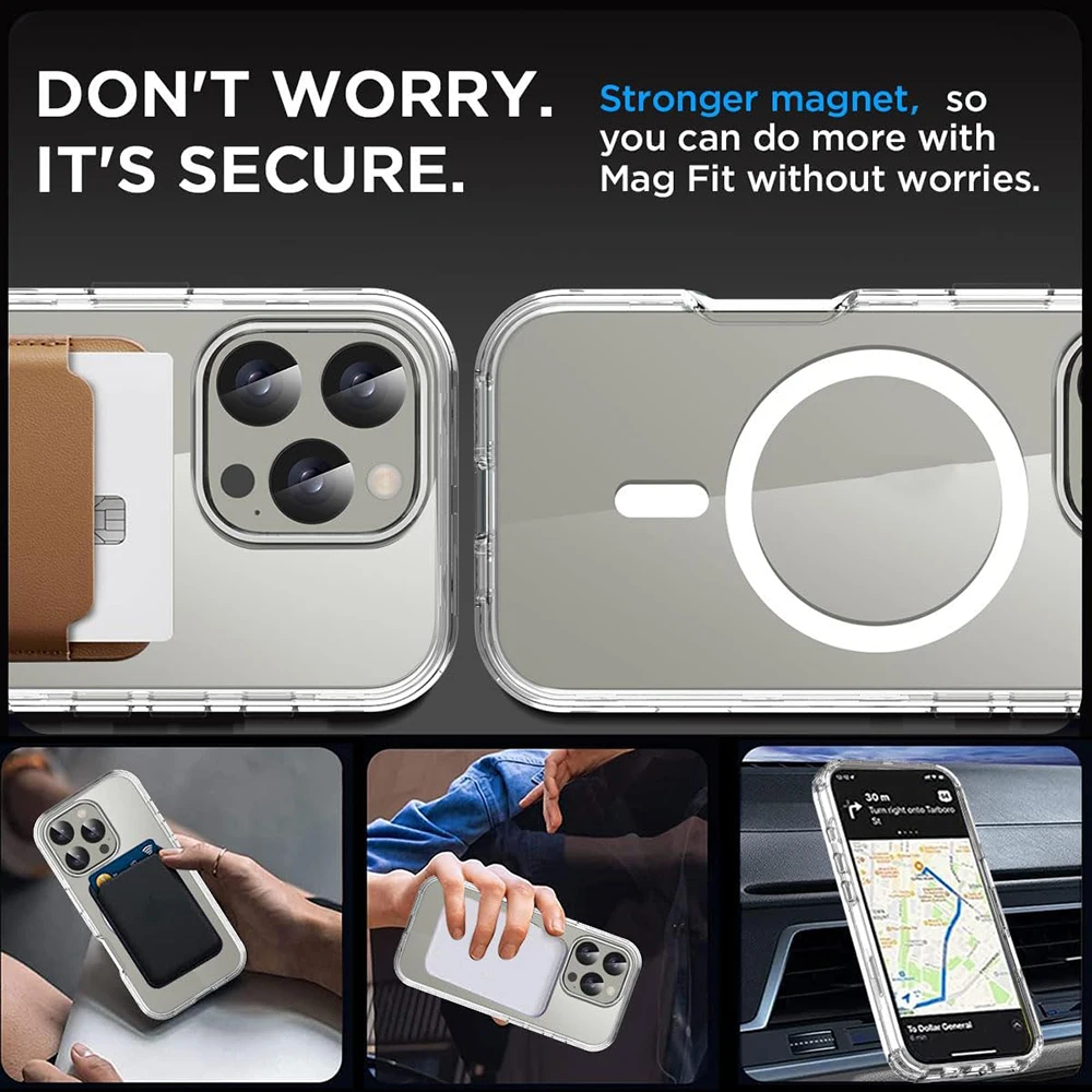 Прозрачный магнитный чехол Bonola Strong для iPhone 16/16 Pro 3M противоударный защитный 16 Max 6 9