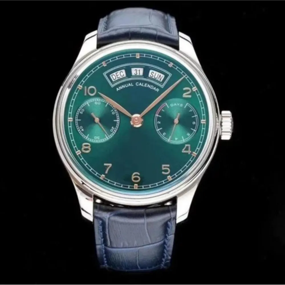 

Luxury Original Brand Watches for Men Top Portuge Annual Calendar Blue Dial IW-503502 Automatic Movement Top AAA From Factory