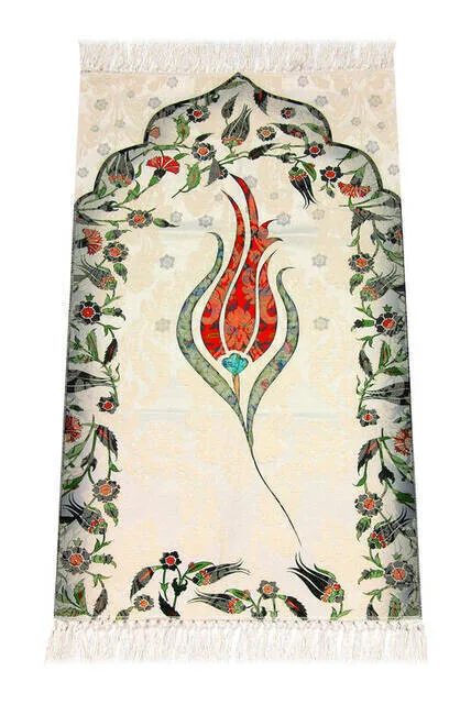 IQRAH Child Prayer rugs-Tulip pattern-Burgundy color