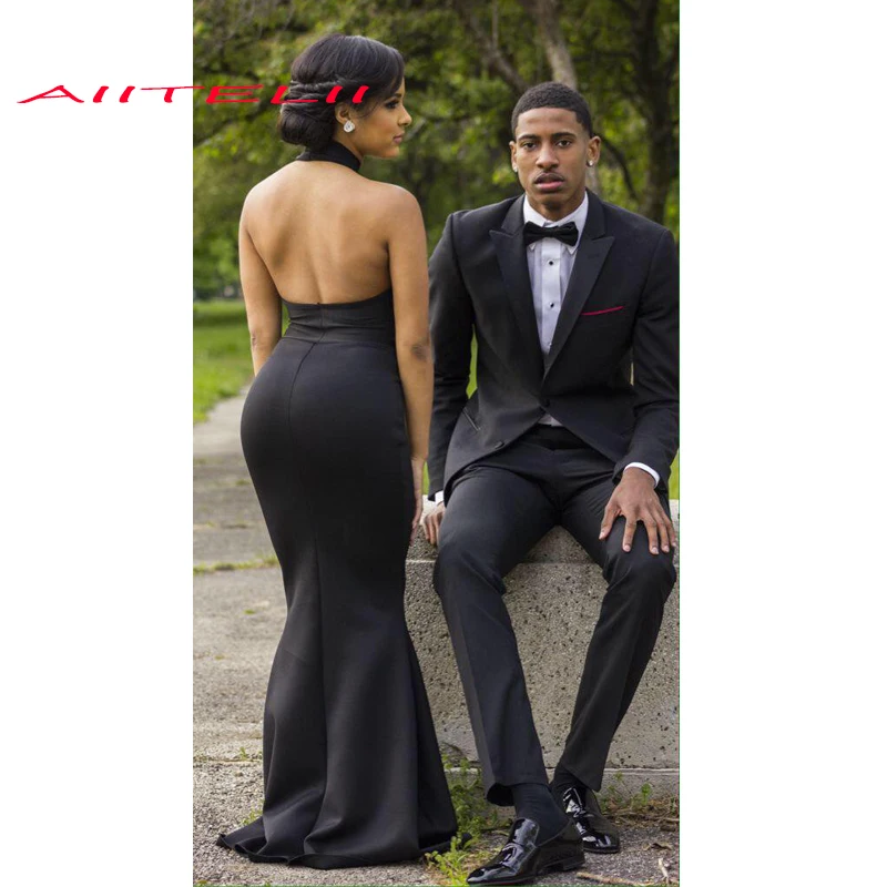 Men's Wedding Tuxedo Suit Formal Black 2 Piece Jacket Blazer + Pants Men's Suit Party Dress