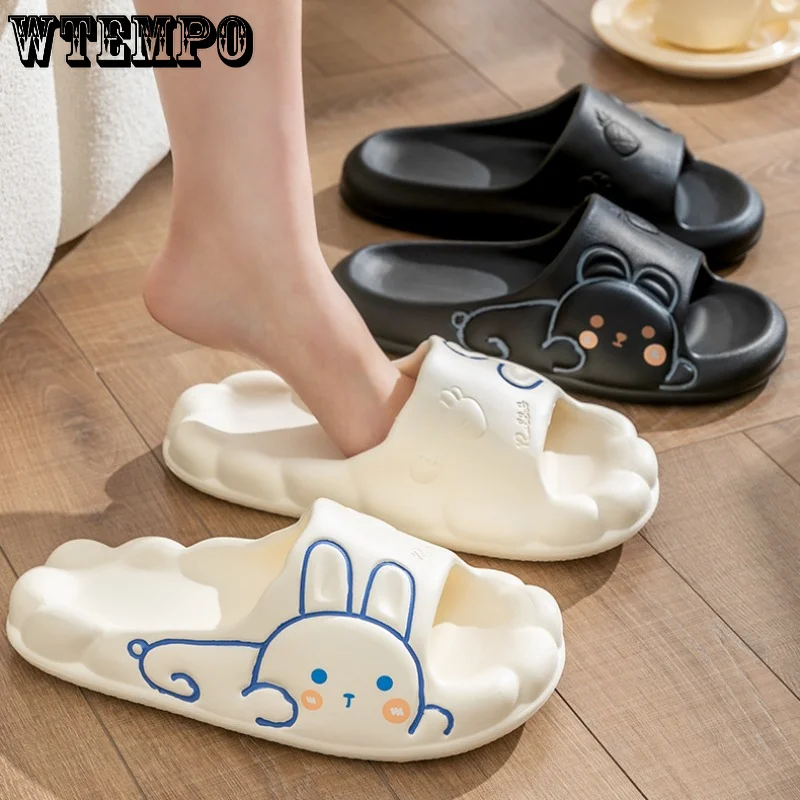 WTEMPO Women Slippers Summer Cartoon Shoes Soft Thick Non-slip Pool Indoor Home Flip Flops EVA Outdoor Sandals Dropshipping
