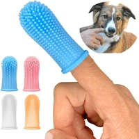 dog super soft pet finger toothbrush cleaning halitosis non toxic silicone 360 degree tooth brush tool dog cat cleaning supplies
