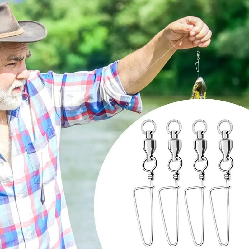 Вертлюг для рыбы 10X зажимы тунца из нержавеющей стали рыболовные аксессуары