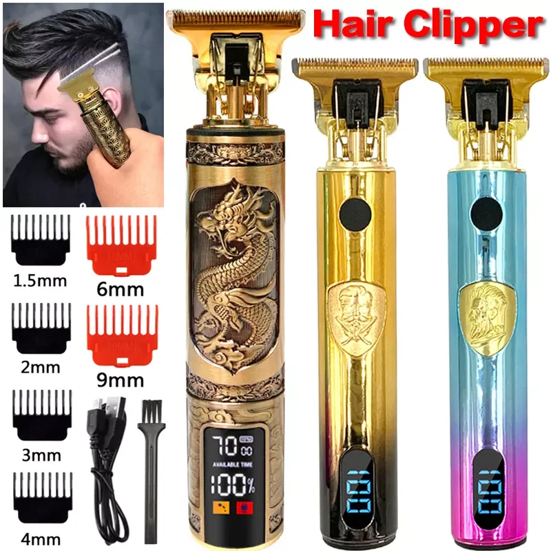 

2022 New Hair Clipper Electric Hair Cutting Machine Professional Beard Trimmer USB Rechargeable Trimmer for Men Haircut Clipper