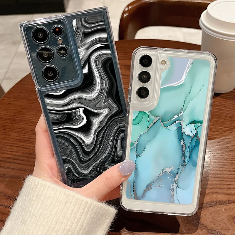 Яркий мраморный чехол для телефона Samsung Galaxy S24 S23 Ultra S22 Plus S21 FE A55 A54 A53 A52 A35 A15