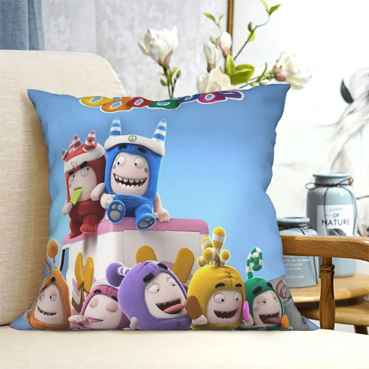 

Oneod Oddbods Tv Animation Set Decorative Pillow Cover Sofa Throw Pillow Cover Home Cushion Cover