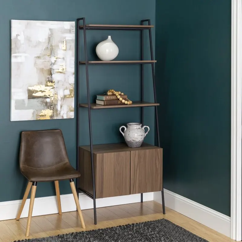 

Urban Industrial 4-Shelf Ladder Bookcase, Mocha