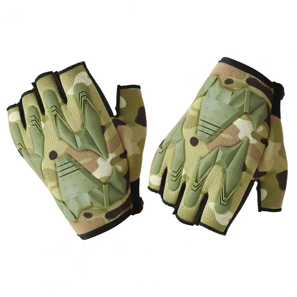 

Outdoor Tactical Gloves Anti-skid Adjustable Thickened Shooting Hunting Fingerless Training Mitten Cycling Gloves Half Finger