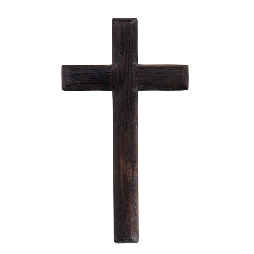 

Crafts Office Gifts Solid Jesus Christ Wall Mounted Bedroom Home Decoration Handmade Wooden Crosses Sincere Catholic Crucifix