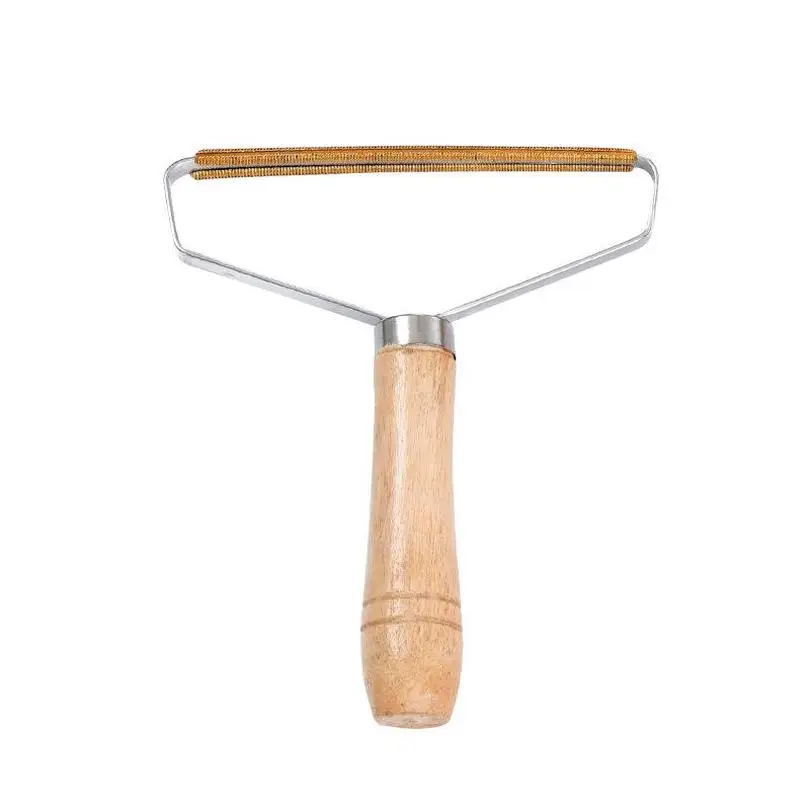 

Pure Copper Hair Scraper Clothing Tweed Coat Hair Removing Ball Artifact Household Manual Hair Scraper Wooden Handle