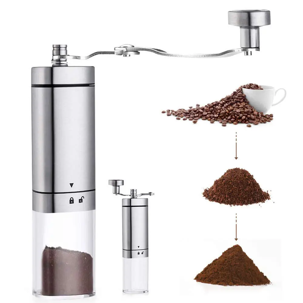 

Manual Coffee Grinder Mini Stainless Steel Hand Handmade Coffee Bean Burr Grinders Mill Kitchen Tool Grinders Coffee Accessories