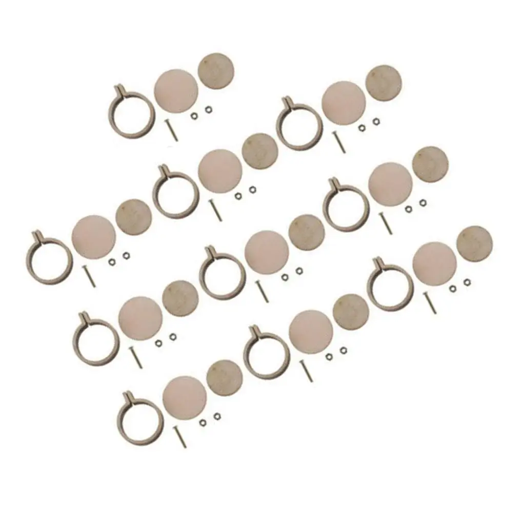 

10pcs 2.5cm Mini Embroidery Hoop Embroidery Frame Wooden Cross Stitch Hoop Ring Wood Earring Home DIY Craft Gift Decor Tool