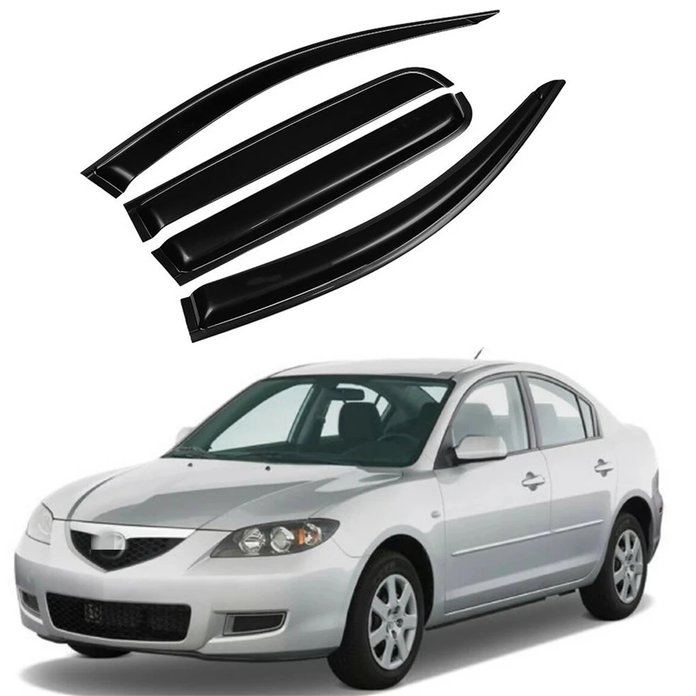 

For Mazda 3 2005 2006 2007 2008 2009 2010 2011 2012 Window Visor Rain Guard Weather Shield Wind Deflector Slim Awning Shelter