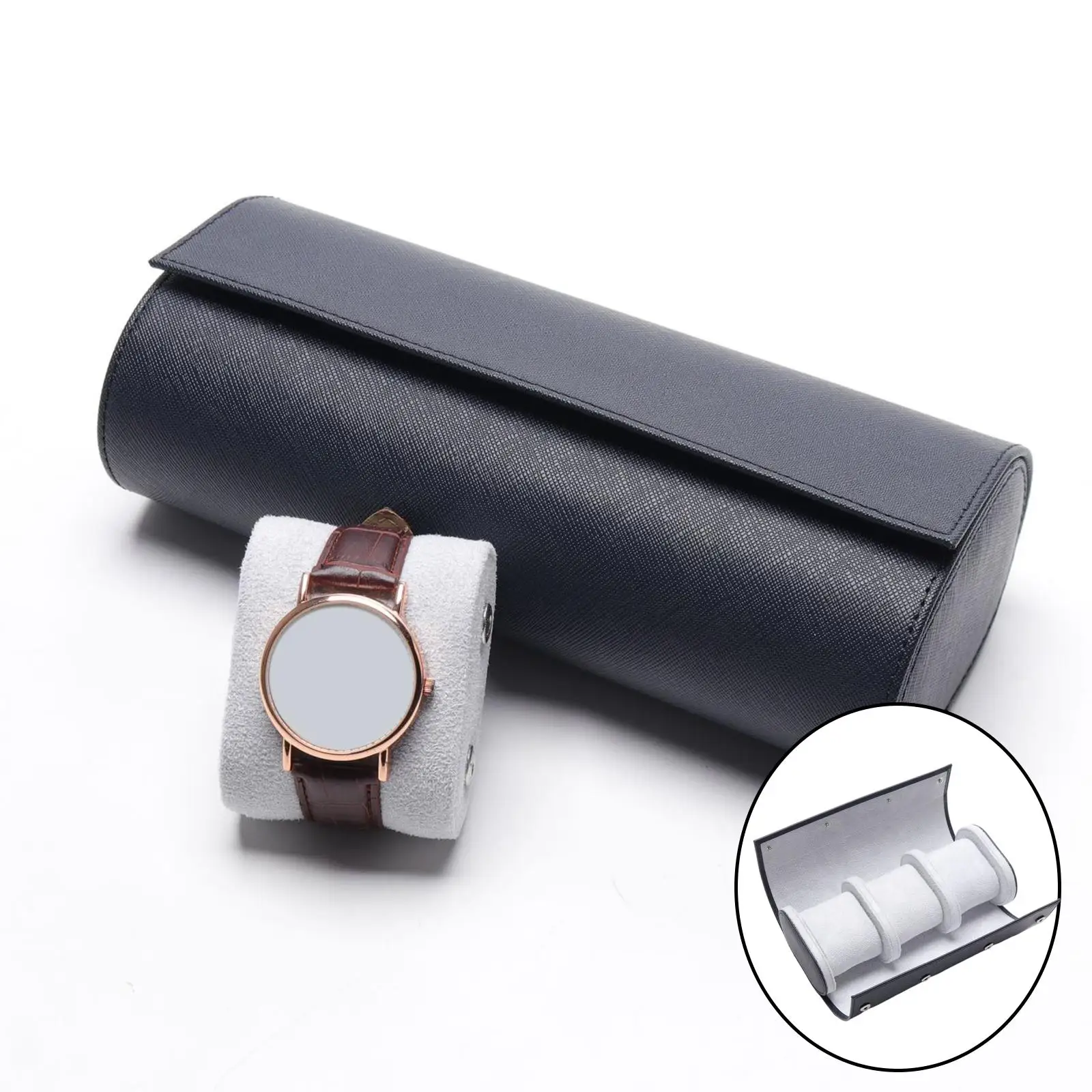 

Waterproof Leather Watch Roll Travel Case Display Gifts for Business Journey