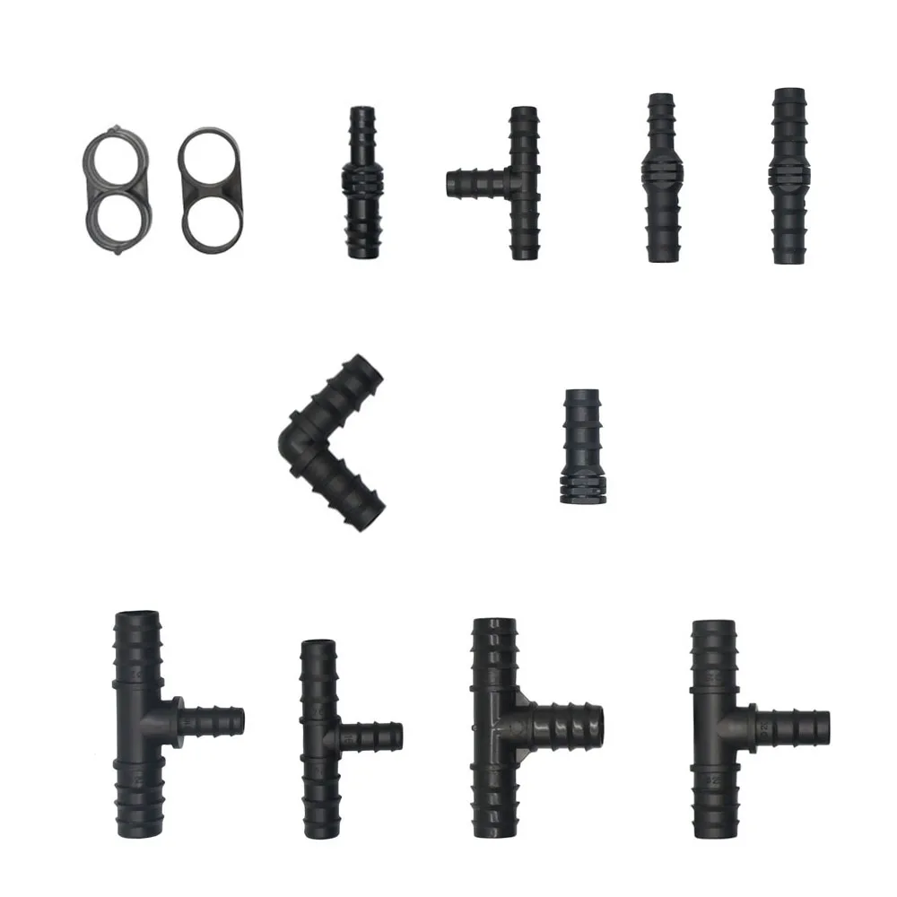 

ПЭ трубчатые фитинги 16/20/25 мм, штуцер, соединители, тройник, локоть, Концевая муфта 1/2 3/4 1 дюйм, редуктор, соединитель шланга