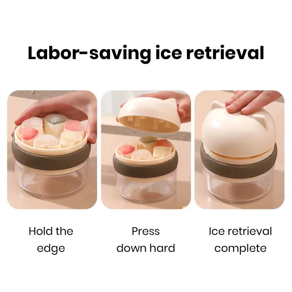 

Food Grade Ice Cube Tray Food Grade Love Heart Ice Mold with Lid Storage Box Easy Release Diy Refrigerator Ice Maker for Kitchen