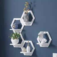 2022wall organizer 13pcs wall shelf punch free bedside wall display stand wall mounted flower pot holder tv backgrou room decor