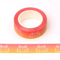 10pcslot glitter cat orange tape japanese kawaii paper scrapbooking school tools decorative powder tapes mask 15mm10m