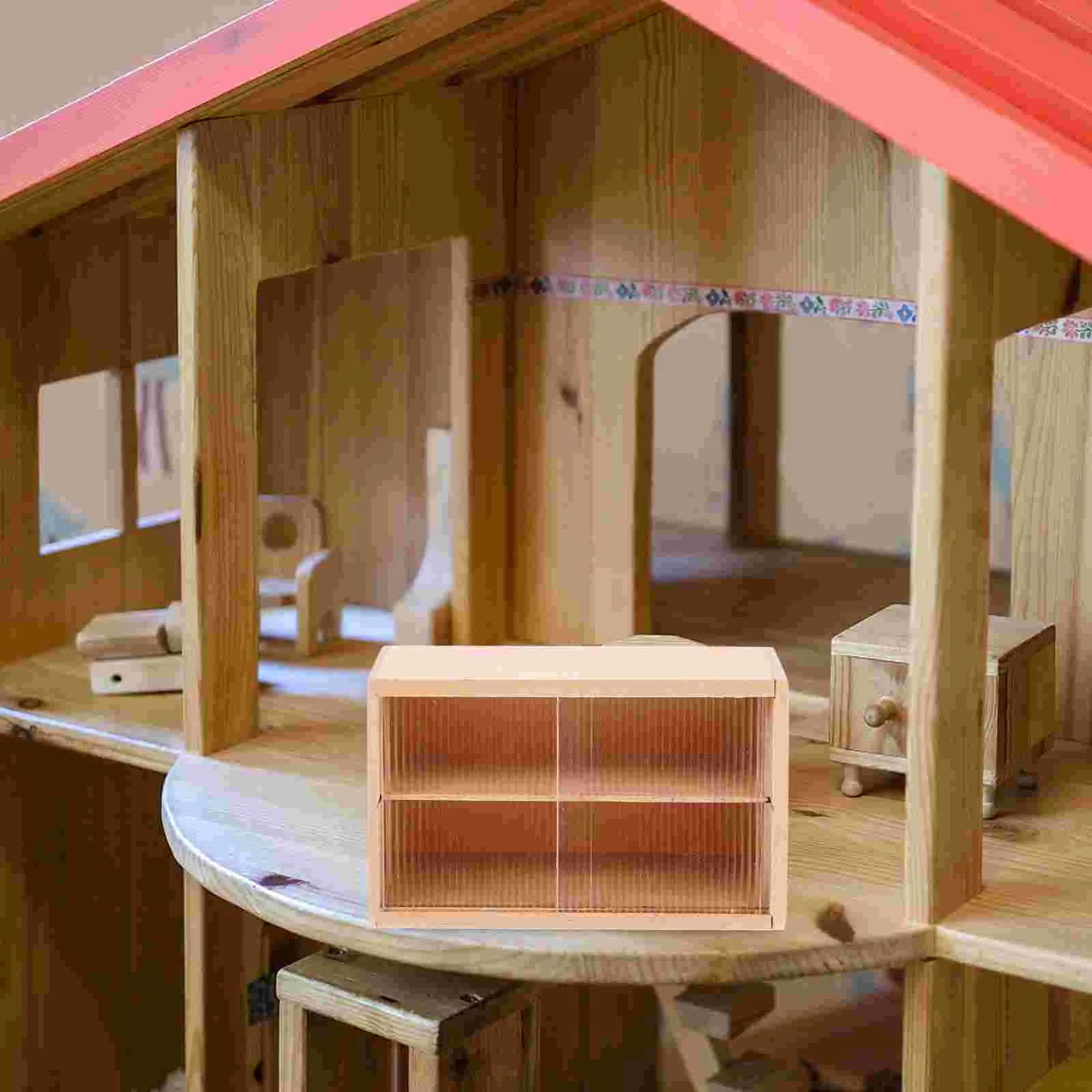 

Show Cabinet Dollhouse Chair Decorative Tiny Mini Decoration Miniature Accessories Kitchen Furniture Model Display