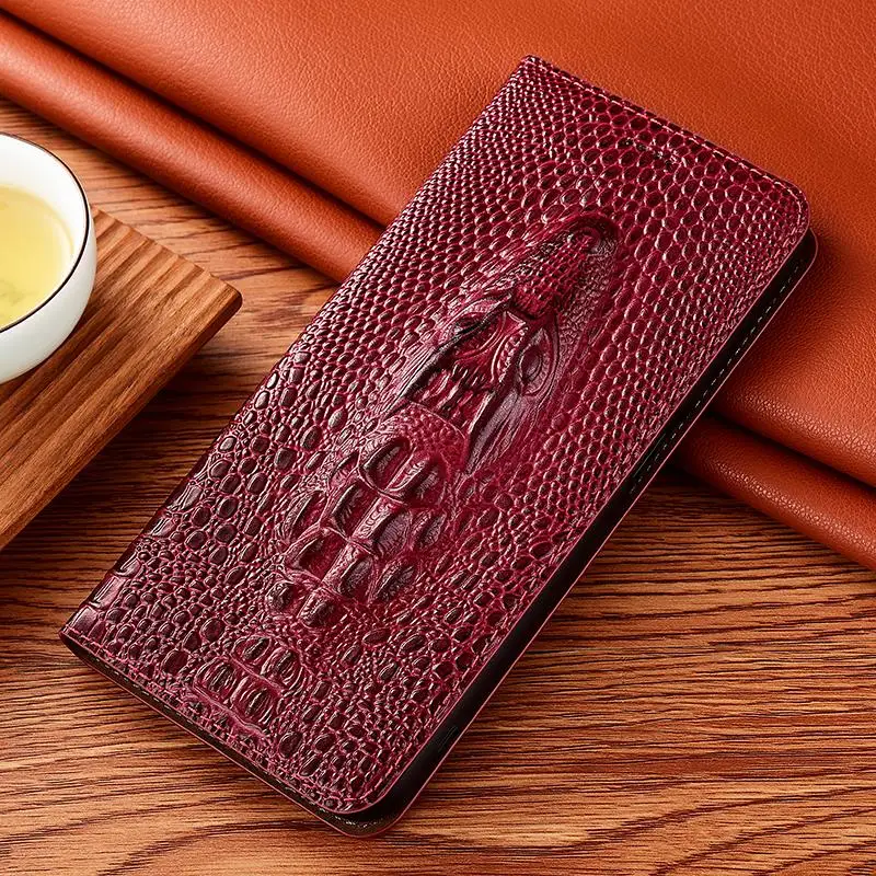

Чехол-книжка из натуральной крокодиловой кожи для XiaoMi Mi 8 9 9T SE Pro, чехол для Mi 9 Lite, деловой чехол для телефона