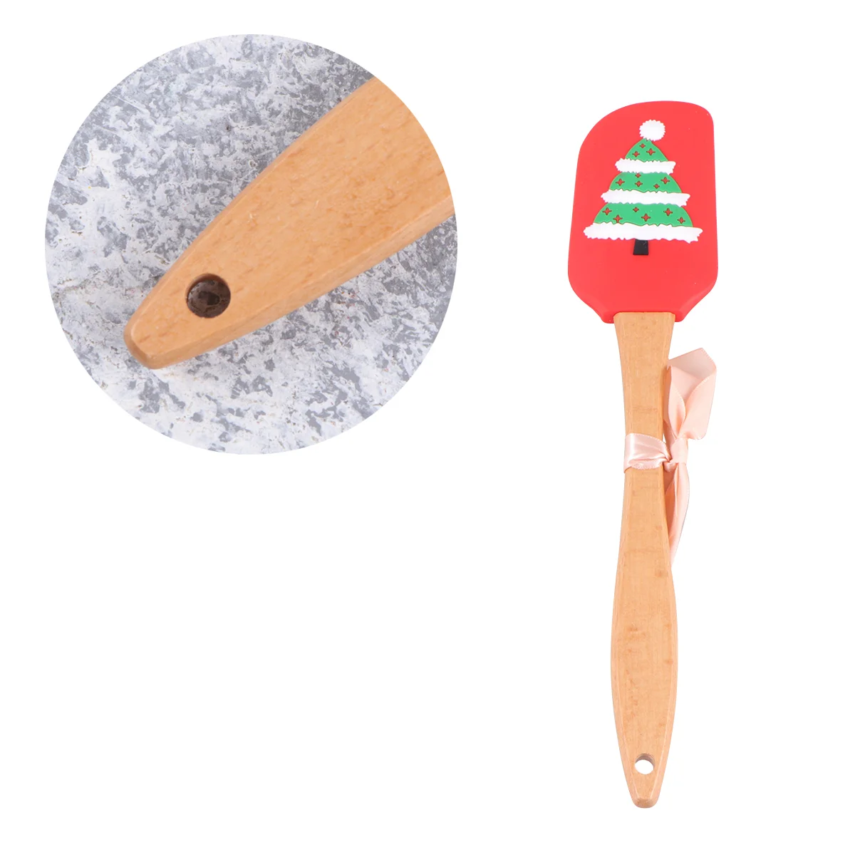 

Spatula Scraper Christmas Butter Cream Silicone Spreader Treecake Snowman Pastry Santa