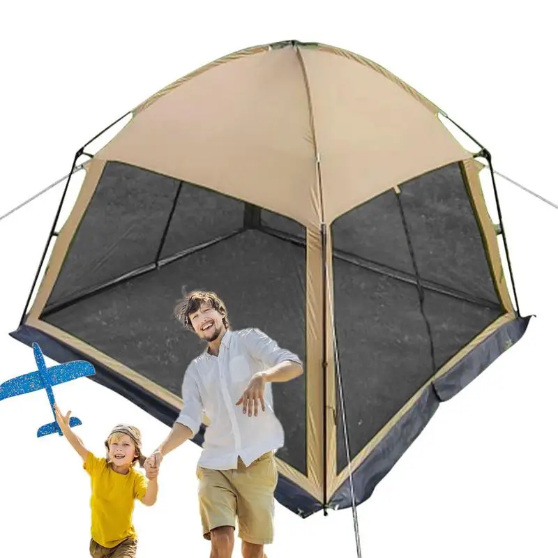 

Oxford Mesh Canopy Outdoor Sunscreen Anti-mosquito Tent Picnic Pergola UV Protection Sunshelter Large Space Party Tour
